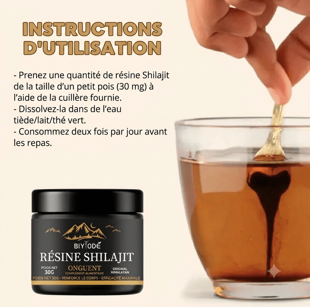 Shilajit 100% Pur 💎 Source d'Énergie Vitale de l'Himalaya