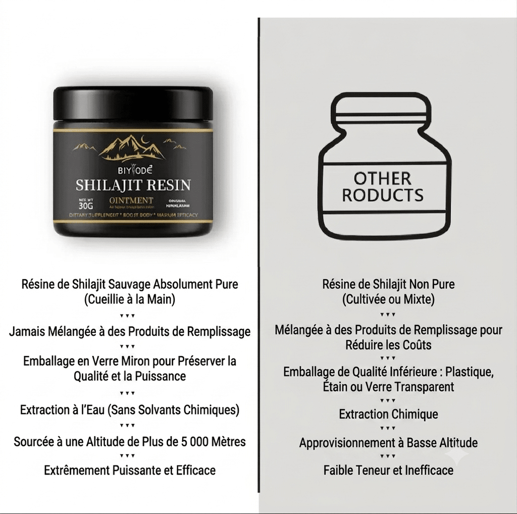 Shilajit 100% Pur 💎 Source d'Énergie Vitale de l'Himalaya